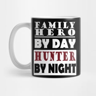 Hunter hunting dog shotgun family man dad Mug